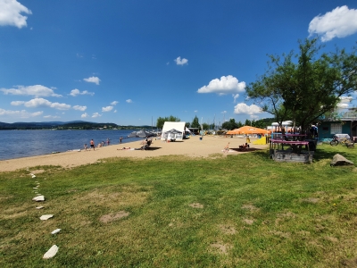 Beach in front of Relax Vila Lipno