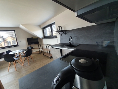 Kitchen in attic studio 2kk